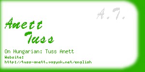 anett tuss business card